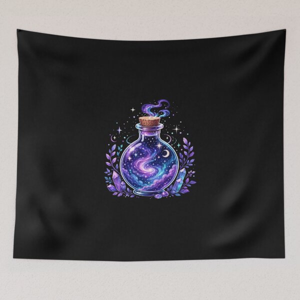Item preview, Celestial Galaxy Potion Bottle – Mystical Cosmic Magic designed and sold by CosmicFlora Studio.