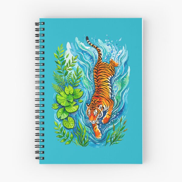 Item preview, Swimming Tiger Watercolor Art designed and sold by TeeARTHY.
