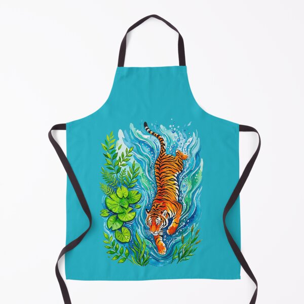 Item preview, Swimming Tiger Watercolor Art designed and sold by TeeARTHY.