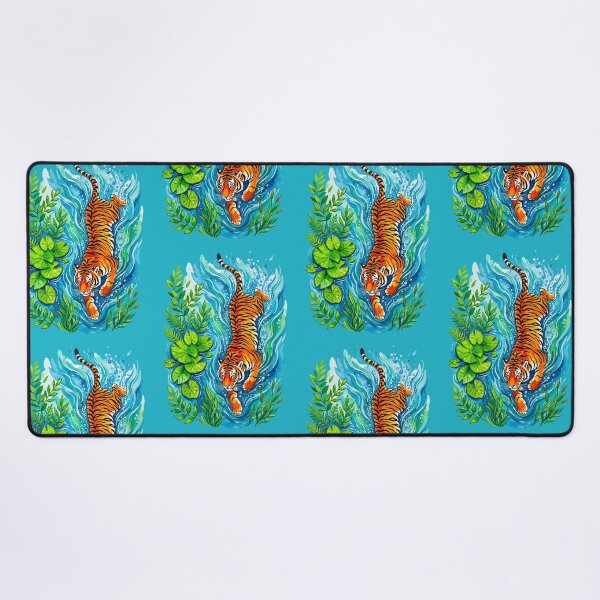 Item preview, Swimming Tiger Watercolor Art designed and sold by TeeARTHY.