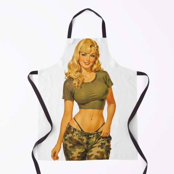 Item preview, Vintage Camo Military Pin Up - Retro 90s Tactical Girl Art designed and sold by Cosplayvintage.