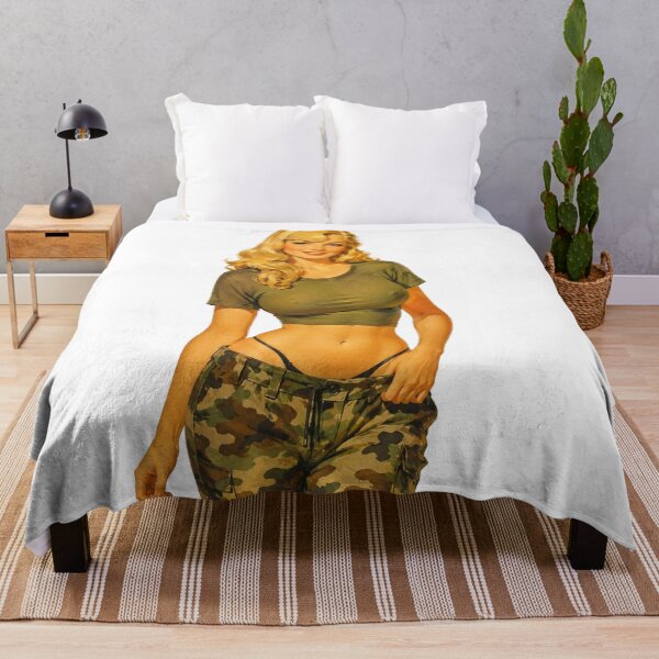 Item preview, Vintage Camo Military Pin Up - Retro 90s Tactical Girl Art designed and sold by Cosplayvintage.