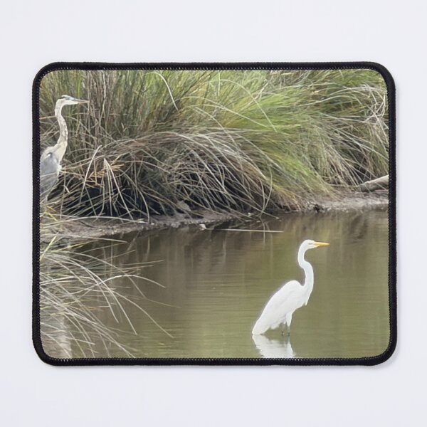Item preview, Blue Heron and Great Egret in Their Natural Habitat. designed and sold by Pearls1.