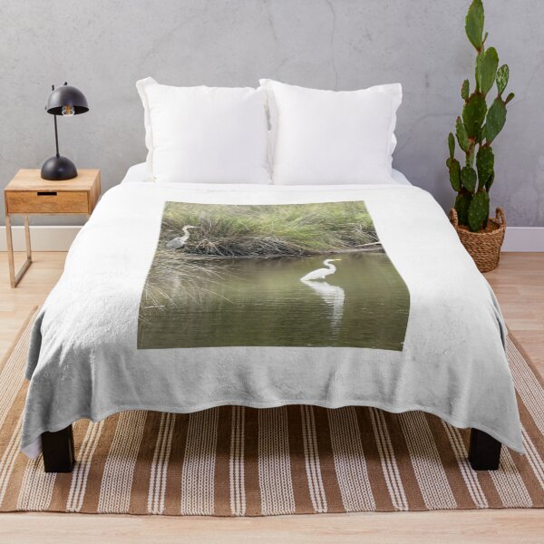 Item preview, Blue Heron and Great Egret in Their Natural Habitat. designed and sold by Pearls1.