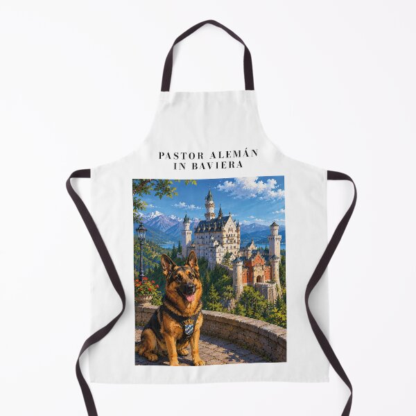 Item preview, German Shepherd at Neuschwanstein Castle. designed and sold by Nomad-Paws.