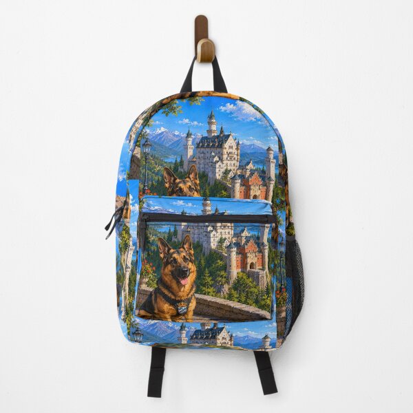 Item preview, German Shepherd at Neuschwanstein Castle. designed and sold by Nomad-Paws.