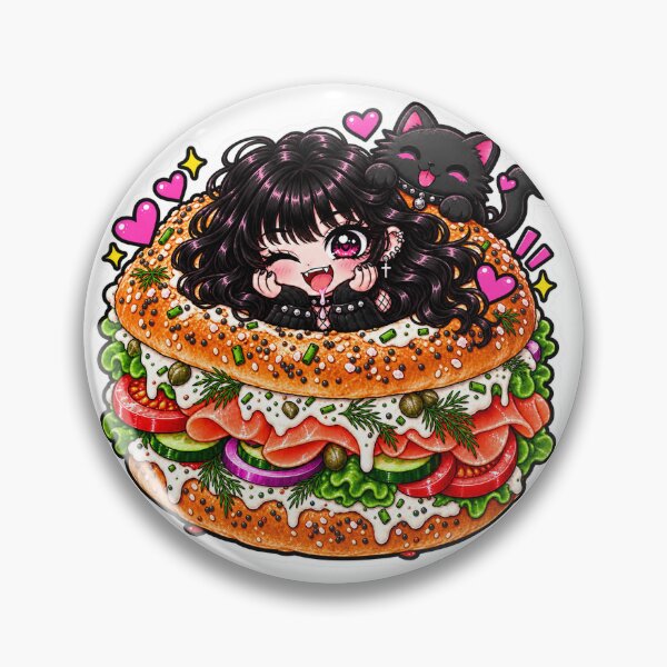 Item preview, Goth Food Gremlin Loves Bagels designed and sold by AnnekeJordaan.