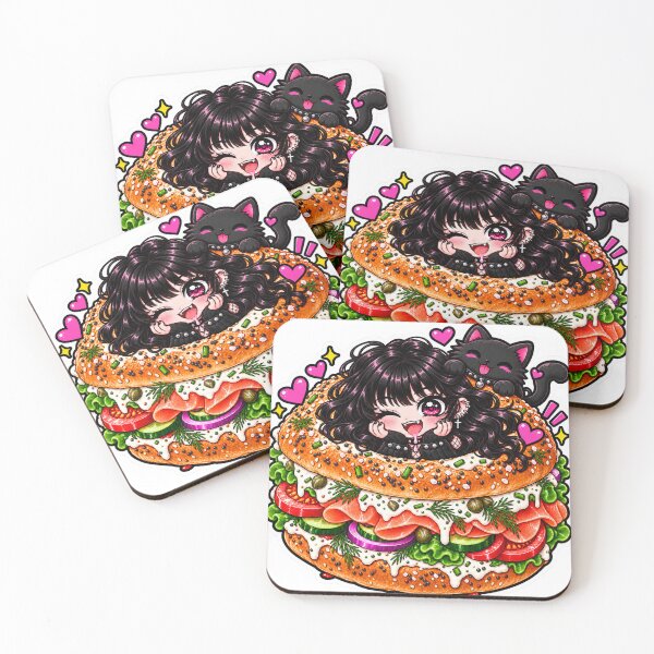 Item preview, Goth Food Gremlin Loves Bagels designed and sold by AnnekeJordaan.