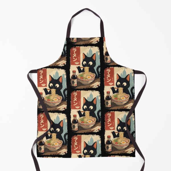 Item preview, Cat Eating Ramen Noodles designed and sold by keytee.