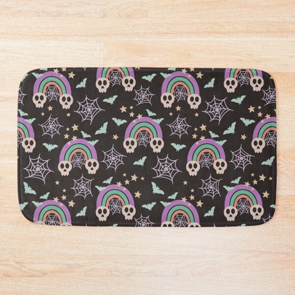 Item preview, Rainbow Skull Seamless Pattern designed and sold by CreativeDraws42.