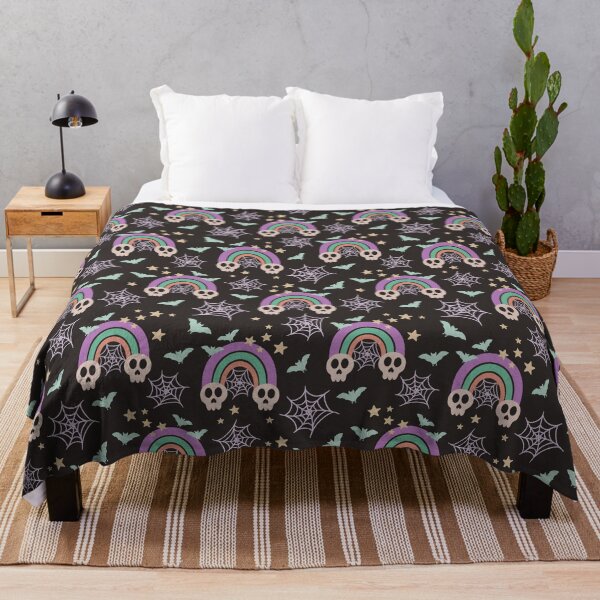 Item preview, Rainbow Skull Seamless Pattern designed and sold by CreativeDraws42.