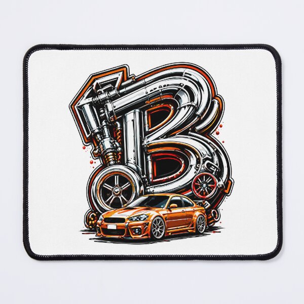 Item preview, ChromeDrop Streetforge: The Slammed Graffiti Automotive Letter B designed and sold by BlissBlvdShop.