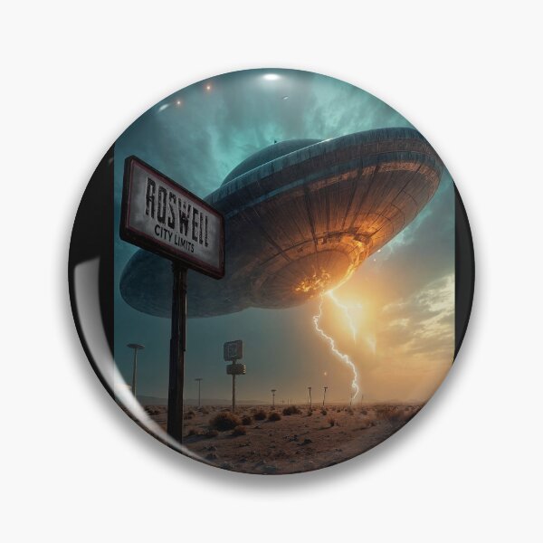 Item preview, UFO crash over Roswell city limits designed and sold by aliengalaxiesglobal.