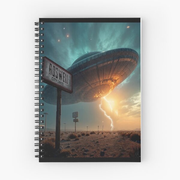 Item preview, UFO crash over Roswell city limits designed and sold by aliengalaxiesglobal.
