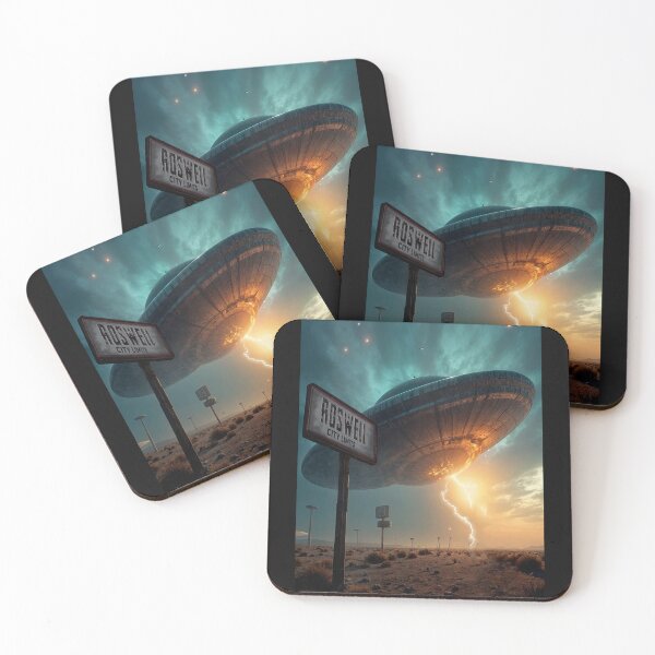Item preview, OVNI se estrella sobre los límites de la ciudad de Roswell. designed and sold by aliengalaxiesglobal.