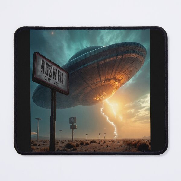 Item preview, UFO crash over Roswell city limits designed and sold by aliengalaxiesglobal.