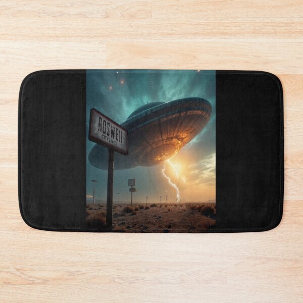 Item preview, UFO crash over Roswell city limits designed and sold by aliengalaxiesglobal.
