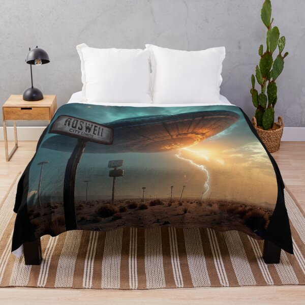 Item preview, UFO crash over Roswell city limits designed and sold by aliengalaxiesglobal.