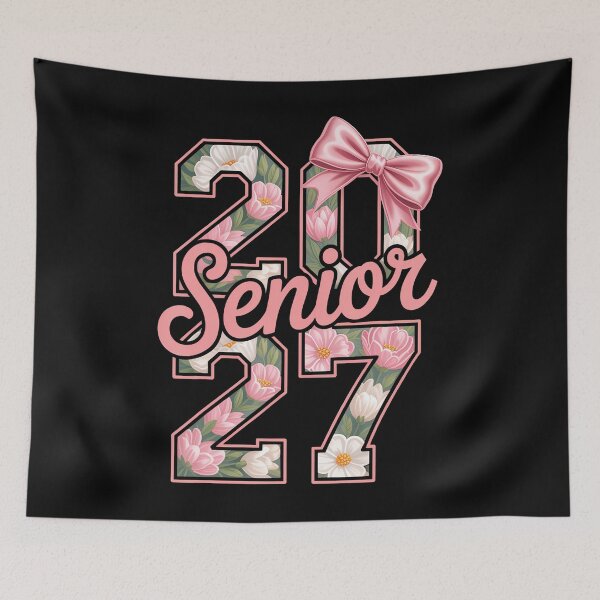 Item preview, Class Of 2027 Pink Floral Senior Bow Blossom Art designed and sold by ripgoatclothing.