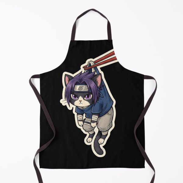 Item preview, Ninja Cat Chopsticks: Funny Anime Ninja Kitten - Kuro Neko designed and sold by CuteKats.