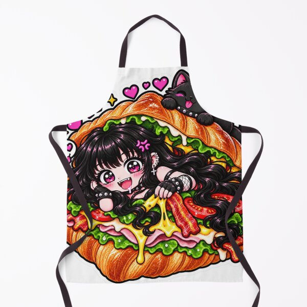Item preview, Goth Food Gremlin Loves Croissant Sandwiches designed and sold by AnnekeJordaan.