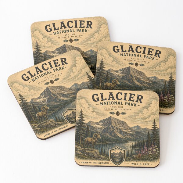 Item preview, Vintage Glacier National Park Montana Adventure USA designed and sold by T-Motive.