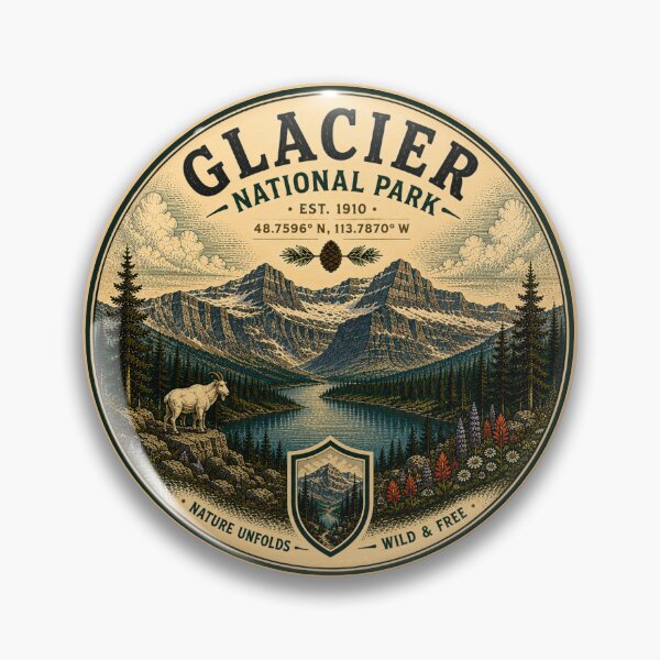 Item preview, Vintage Glacier National Park Montana Adventure USA designed and sold by T-Motive.