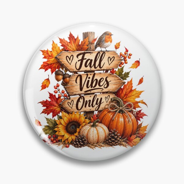 Item preview, Fall Vibes Only Autumn Pumpkin Design designed and sold by Wild Ink Studio by Barbara.