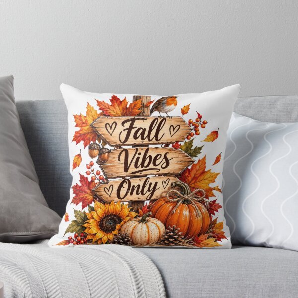 Item preview, Fall Vibes Only Autumn Pumpkin Design designed and sold by Wild Ink Studio by Barbara.