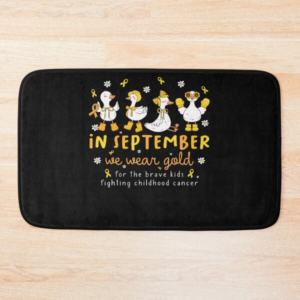 Item preview, In September We Wear Gold Cute Goose Gold Ribbon designed and sold by Mykittens69.