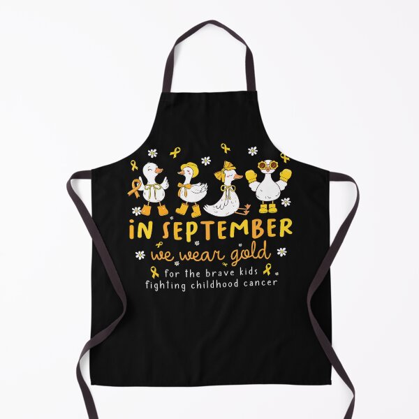 Item preview, In September We Wear Gold Cute Goose Gold Ribbon designed and sold by Mykittens69.