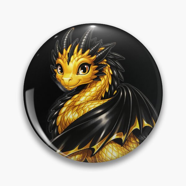 Item preview, Epic Black Dragon with Fiery Orange Wings Sticker designed and sold by Freestyle Prints.