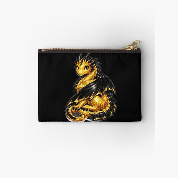 Item preview, Epic Black Dragon with Fiery Orange Wings Sticker designed and sold by Freestyle Prints.
