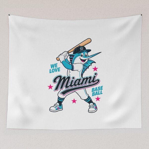 Item preview, We Love Miami Baseball Billy the Marlin designed and sold by GhostDawgs.