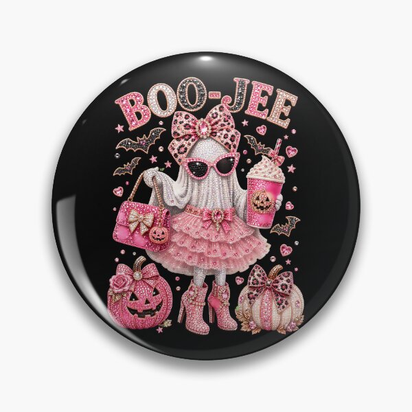 Item preview, Pink Boo-Jee Leopard Bow Halloween Women Girls Boo Jee Ghost designed and sold by Mykittens69.