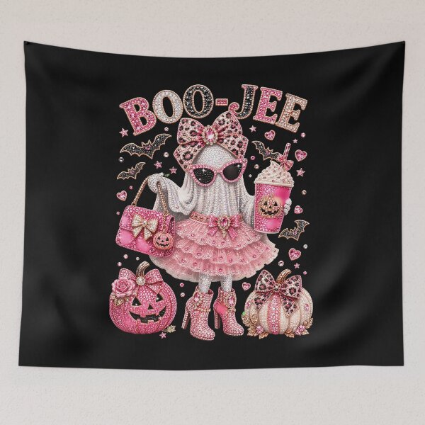 Item preview, Pink Boo-Jee Leopard Bow Halloween Women Girls Boo Jee Ghost designed and sold by Mykittens69.