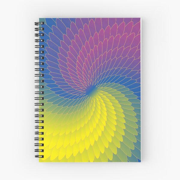 Item preview, Blue Orange Abstract Flower Geometric Pattern – Modern Spiral Floral Design designed and sold by BigDigital.