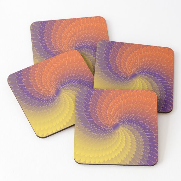 Item preview, Yellow  Orange Abstract Flower Geometric Pattern – Modern Spiral Floral Design designed and sold by BigDigital.