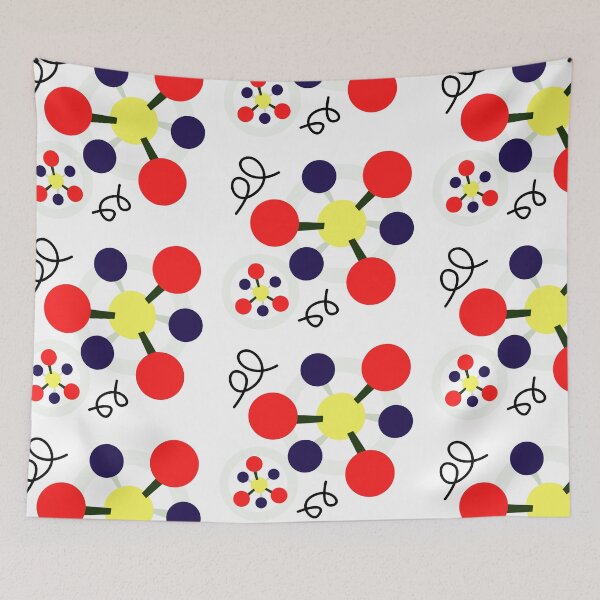 Item preview, Abstract Atomic Structure - Geometric Chemistry & STEM Art designed and sold by The Nomadic Designs.