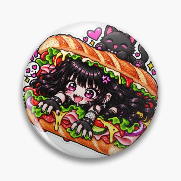 Item preview, Goth Food Gremlin Loves Baguette Sandwiches designed and sold by AnnekeJordaan.