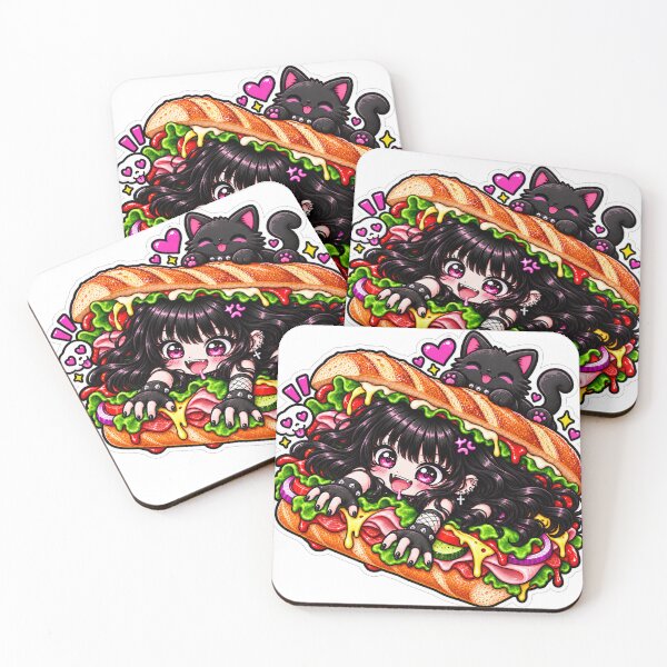 Item preview, Goth Food Gremlin Loves Baguette Sandwiches designed and sold by AnnekeJordaan.