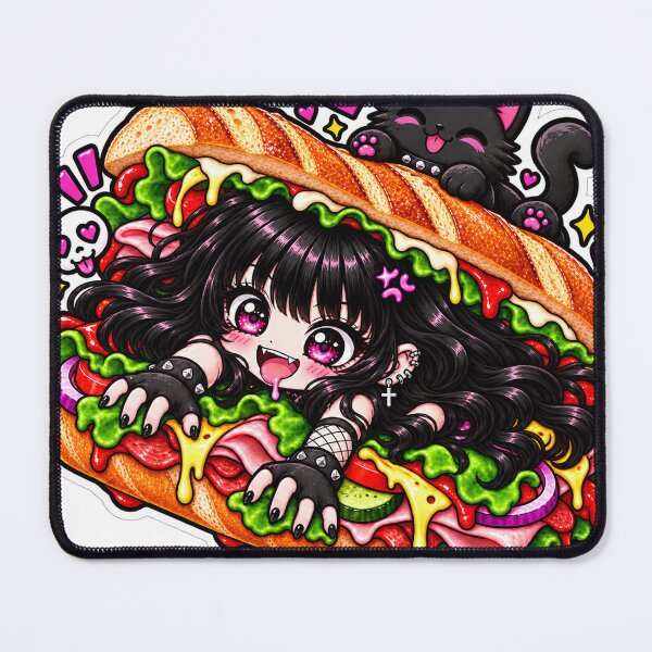 Item preview, Goth Food Gremlin Loves Baguette Sandwiches designed and sold by AnnekeJordaan.