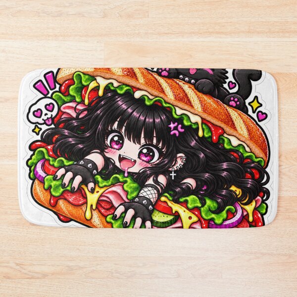 Item preview, Goth Food Gremlin Loves Baguette Sandwiches designed and sold by AnnekeJordaan.
