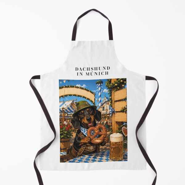 Item preview, Dachshund at the Oktoberfest with a pretzel. designed and sold by Nomad-Paws.