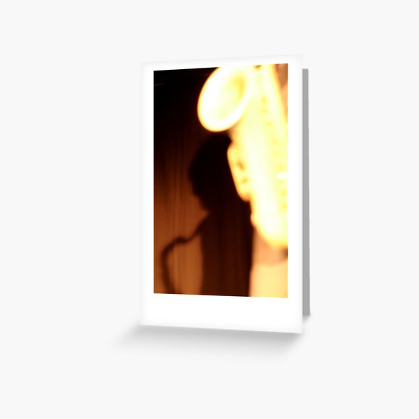 Shadow saxophone Greeting Card