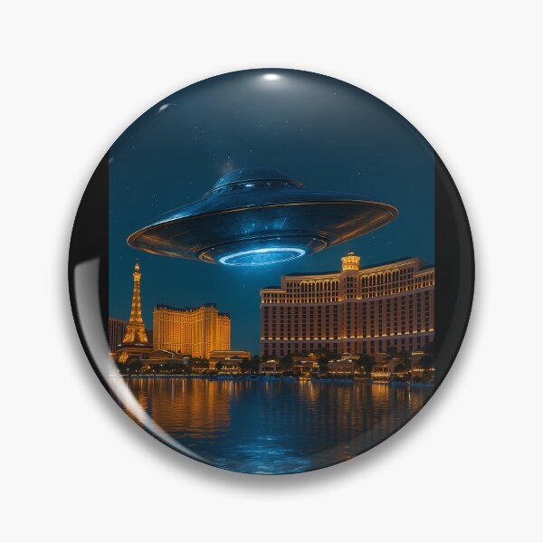Item preview, UFO Over Fountains designed and sold by aliengalaxiesglobal.