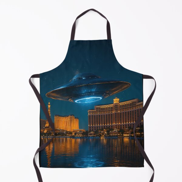 Item preview, UFO Over Fountains designed and sold by aliengalaxiesglobal.
