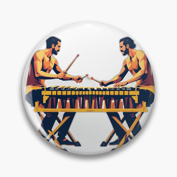 Item preview, Txalaparta Duo — Bold Geometric Basque Folk Music Art designed and sold by DONOSTIADESIGN.