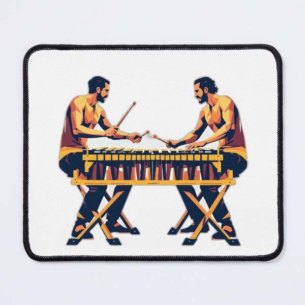 Item preview, Txalaparta Duo — Bold Geometric Basque Folk Music Art designed and sold by DONOSTIADESIGN.