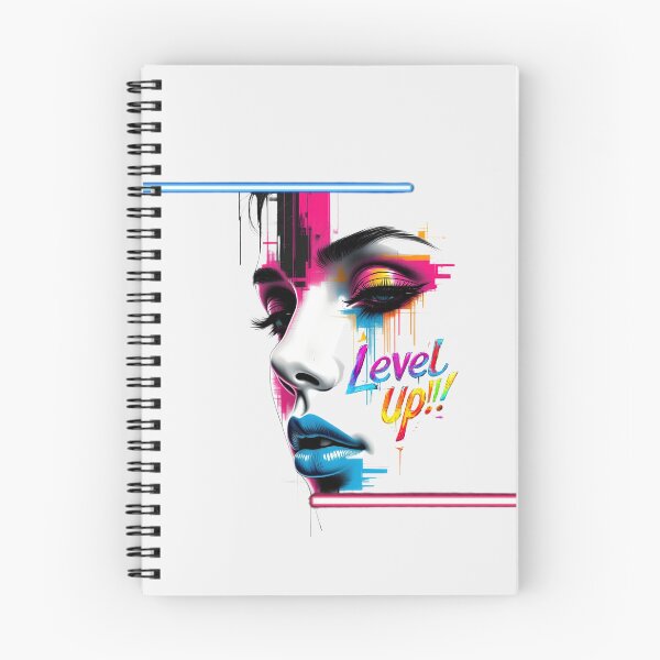Item preview, Level Up Neon Synthwave Cyberpunk Girl designed and sold by DAGARD rebel design.